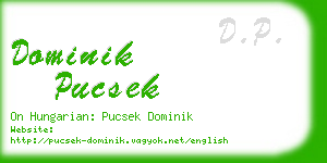 dominik pucsek business card